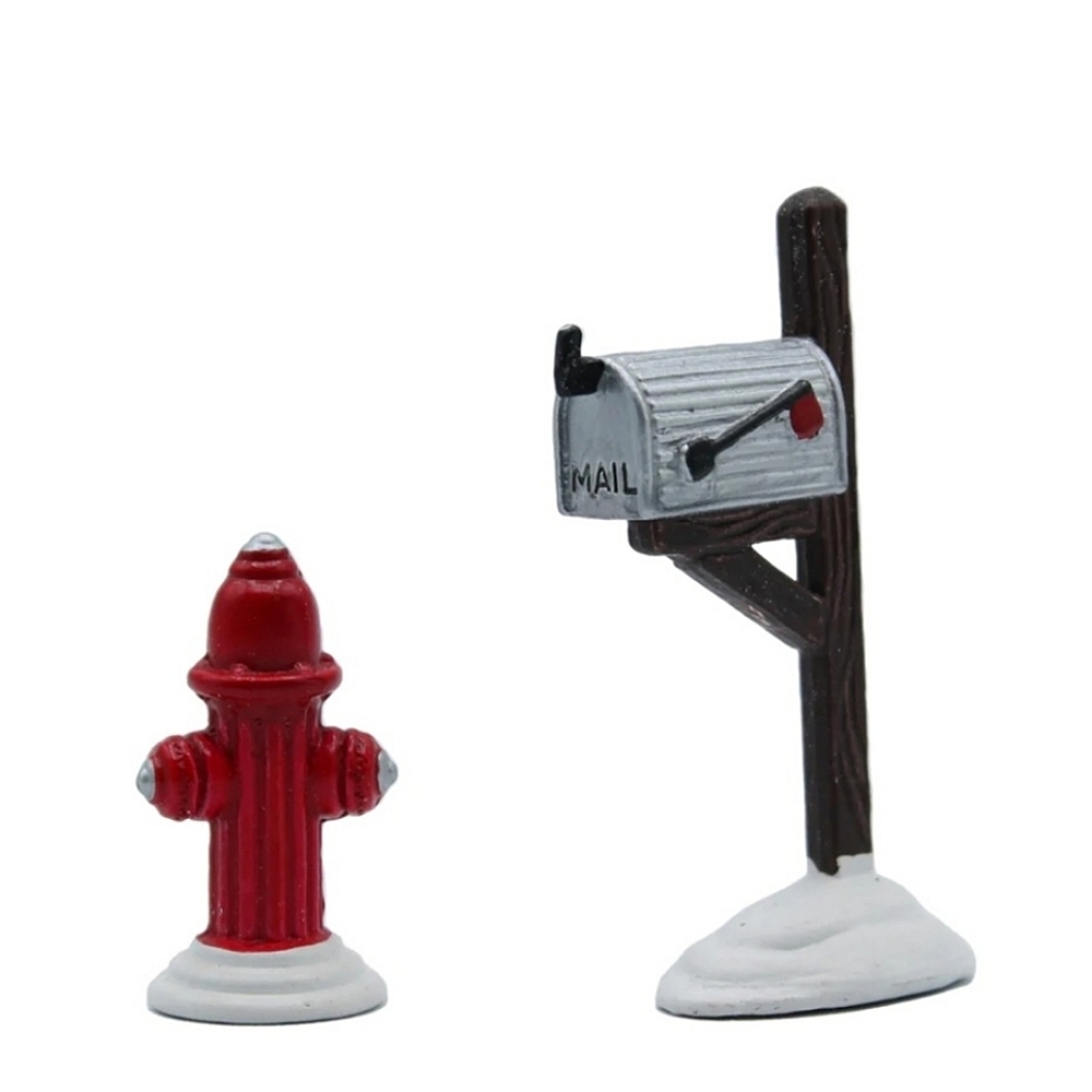 Dept 56 Original Snow Village "Fire Hydrant & Mailbox" Set of 2